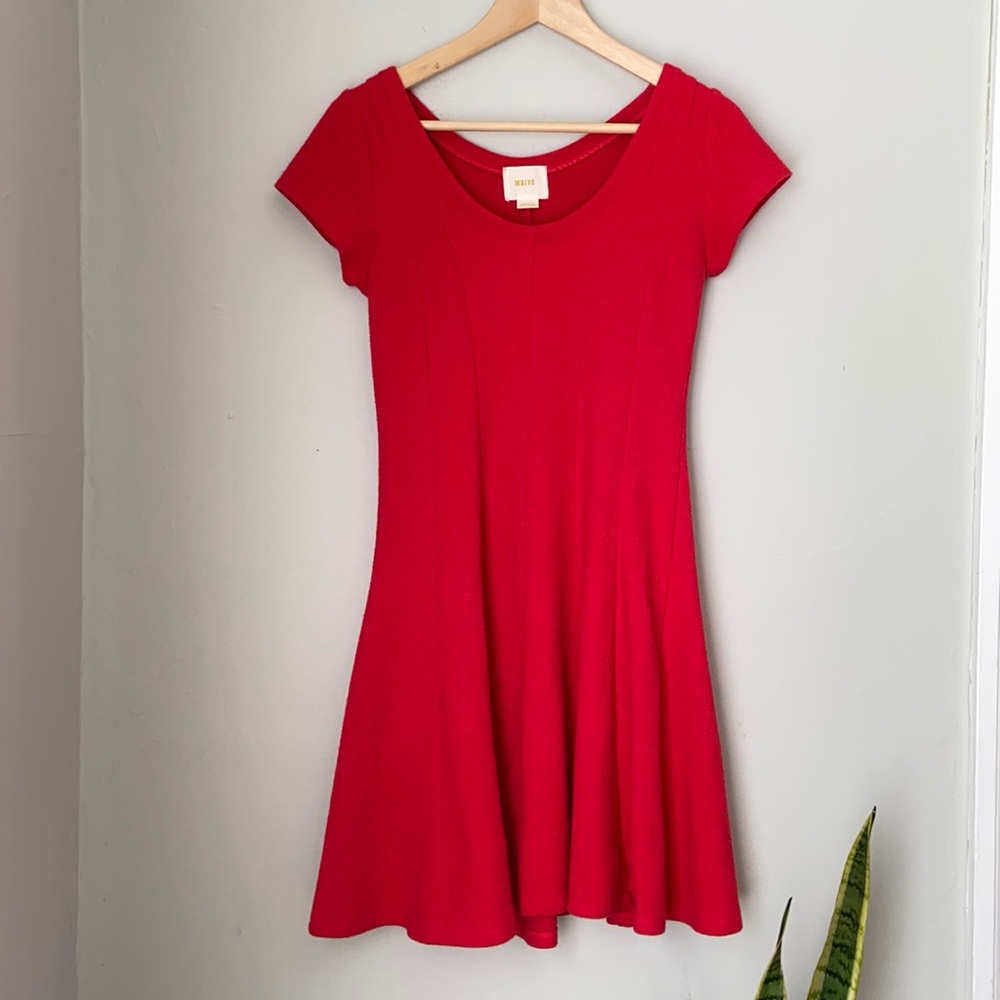 Anthropologie Red Maeve Dress SP